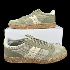 Saucony Men's‎ Size 9.5 Sneakers Jazz Court RFG Earth Pack Sage Vegan S70639-2